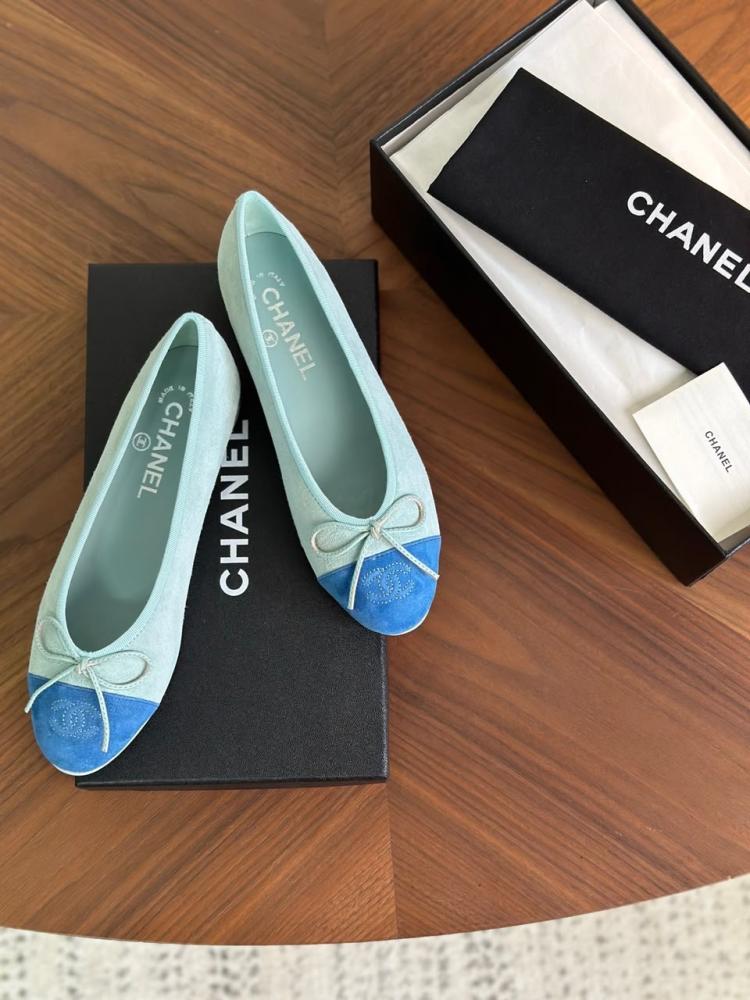Chanel Suede Ballet Flats