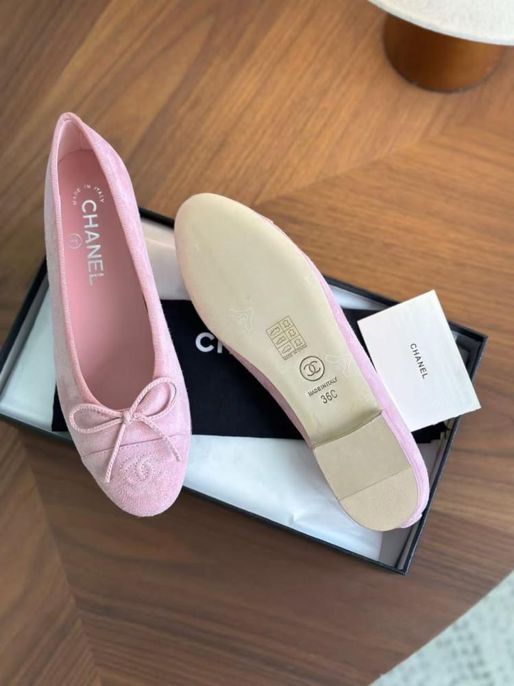 Chanel Suede Ballet Flats