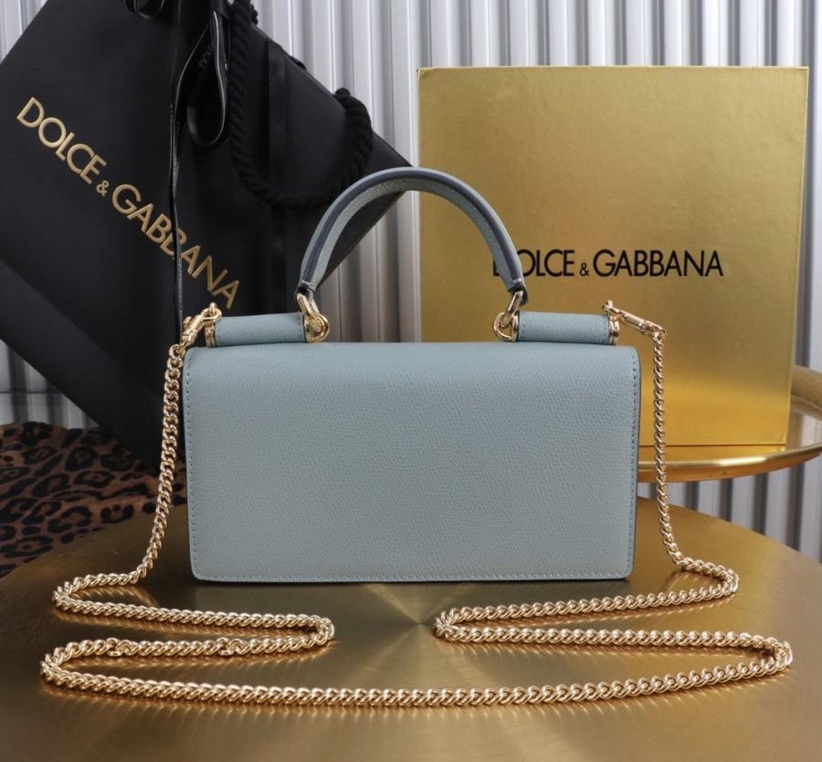 Dauphine-print calfskin mini bag