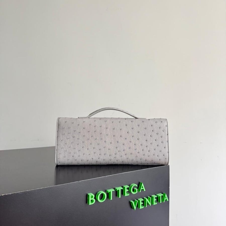 Andiamo Clutch in Ostrich Leather