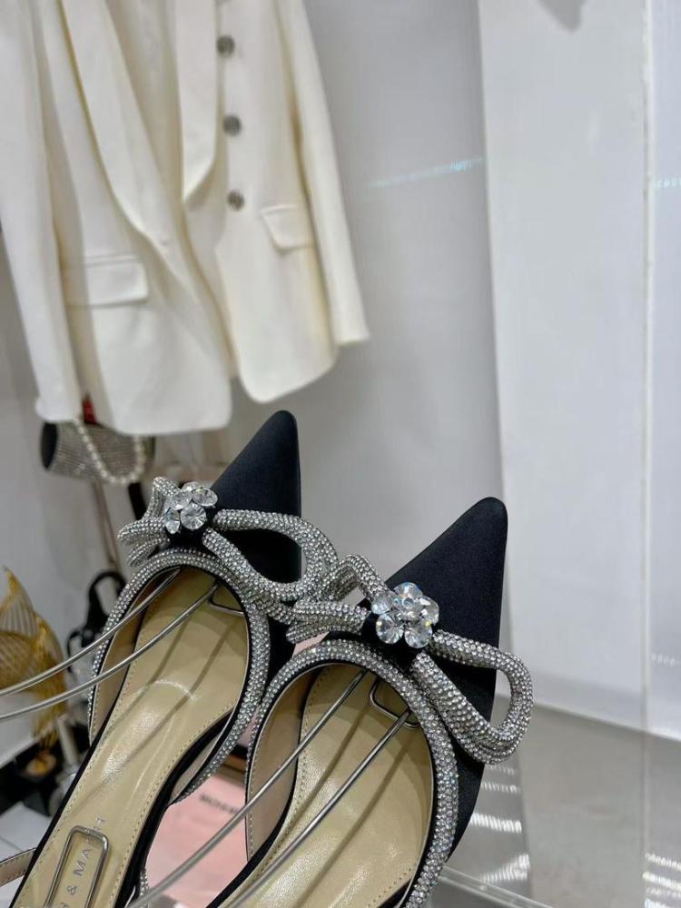 DOUBLE BOW SATIN PUMPS