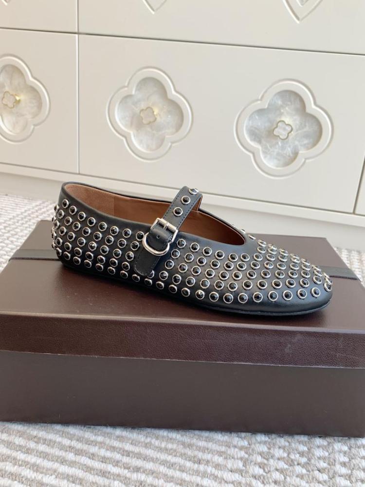 ALAÏA STRASS LAMBSKIN BALLET FLATS