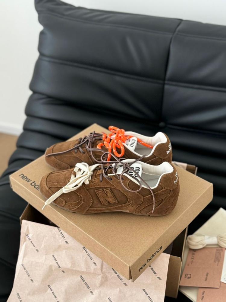 New Balance X Miu Miu 530 SL Suede Sneakers