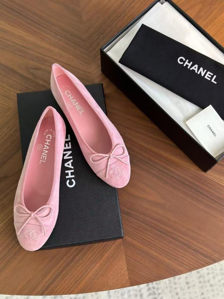 Chanel Suede Ballet Flats