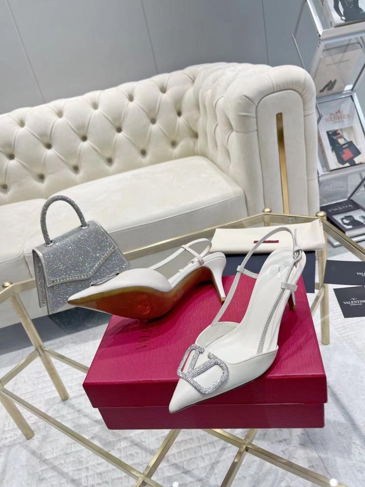 VLOGO SIGNATURE CALFSKIN SLINGBACK PUMP 80MM / 3.15 IN