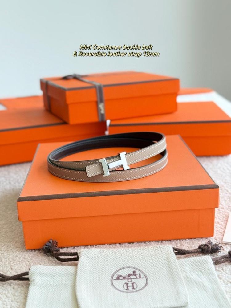 Mini 5382 belt buckle & Reversible leather strap 13 mm