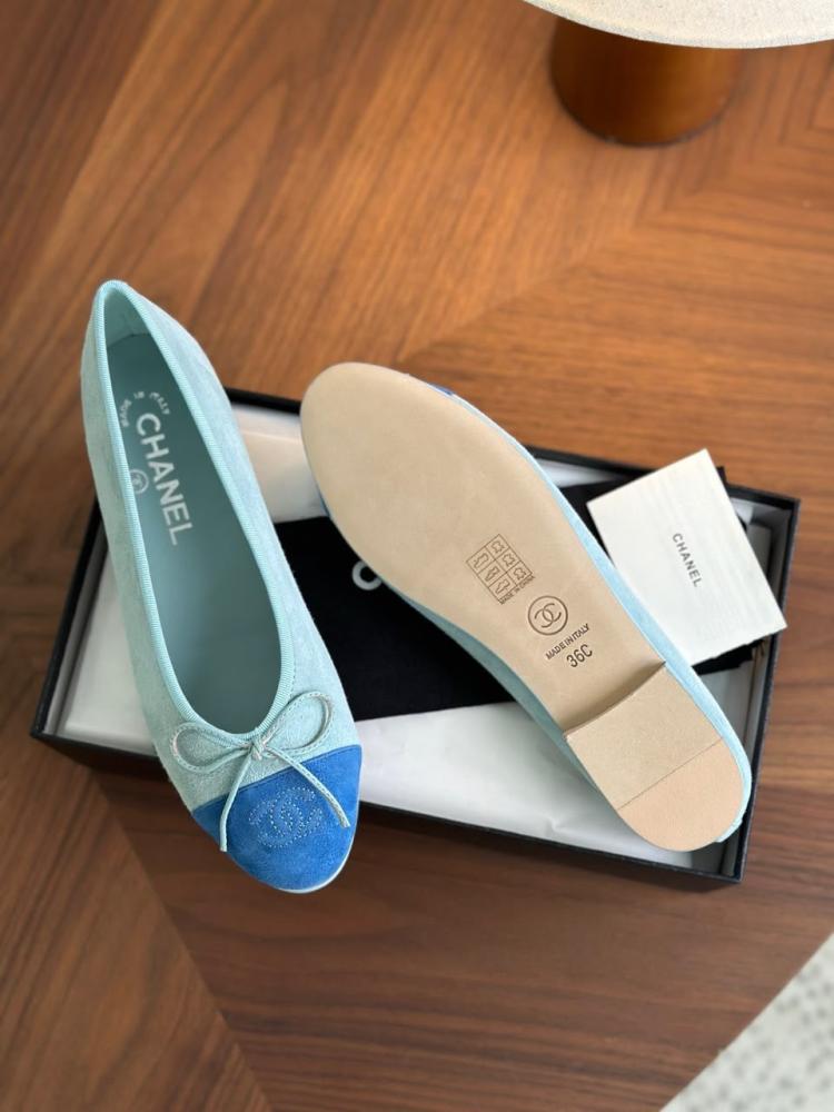 Chanel Suede Ballet Flats