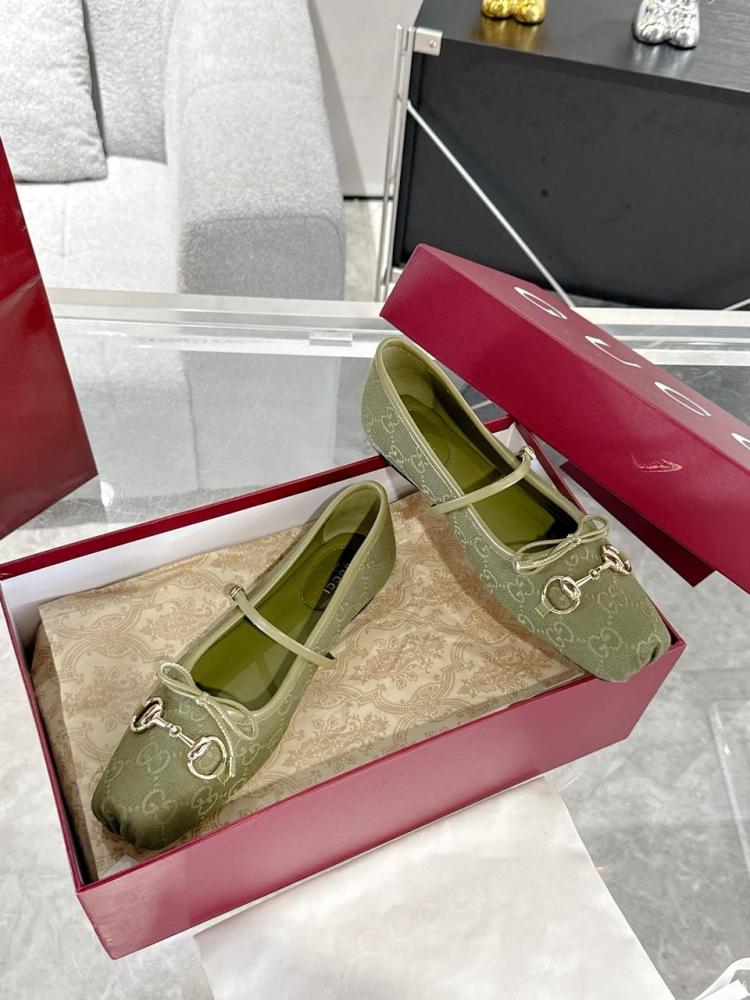 Women's GG crystal Gucci Horsebit ballet flat