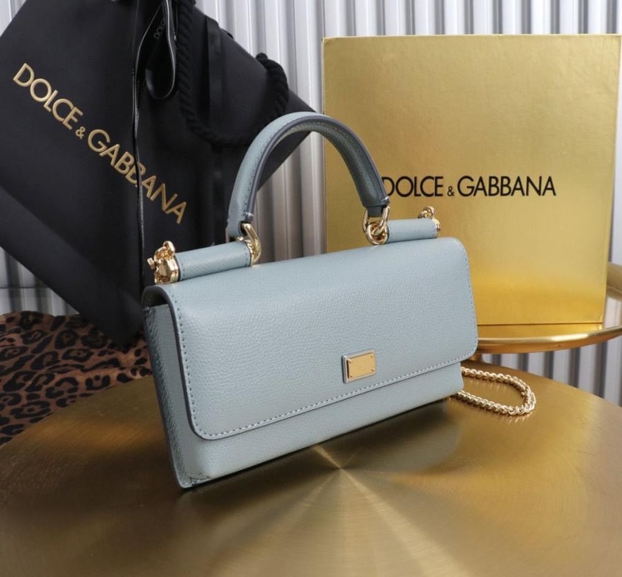 Dauphine-print calfskin mini bag