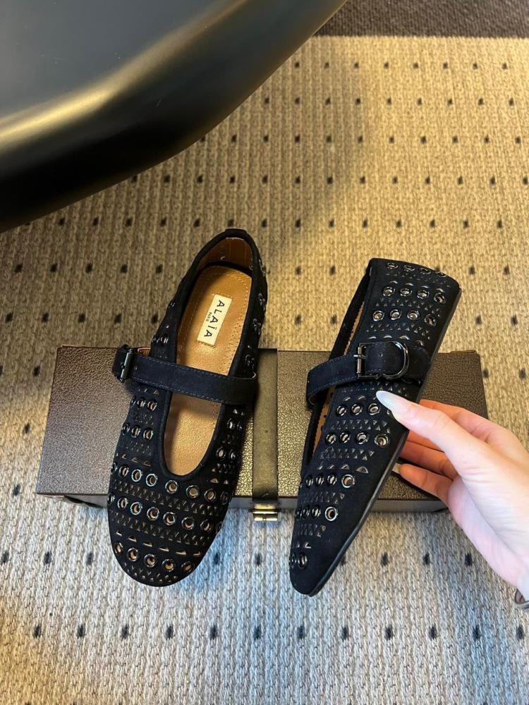 ALAÏA BALLET FLATS VIENNE IN SUEDE