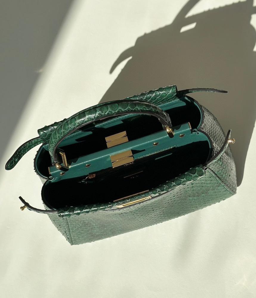 Fendi Peekaboo ISeeU Petite Bag, Python