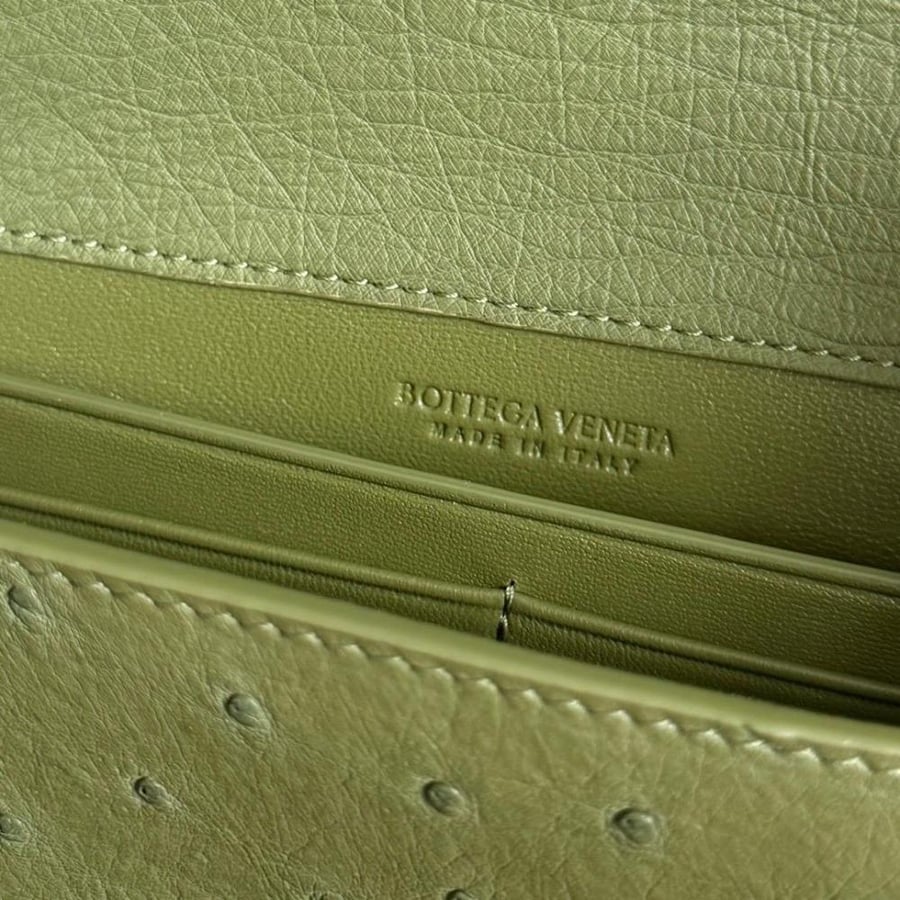 Andiamo Clutch in Ostrich Leather