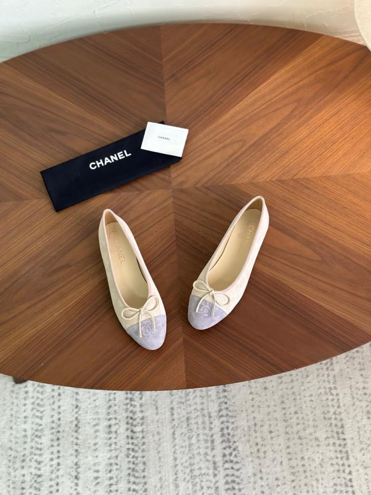 Chanel Suede Ballet Flats