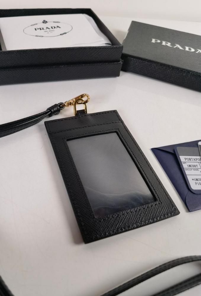 Saffiano Leather Badge Holder