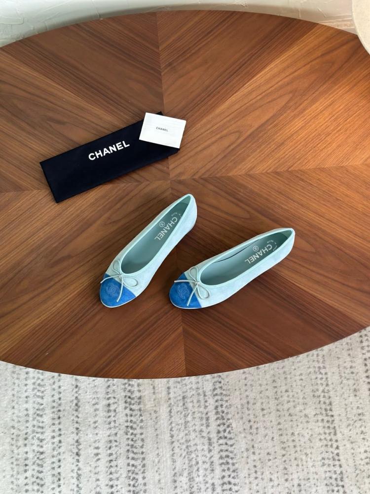 Chanel Suede Ballet Flats