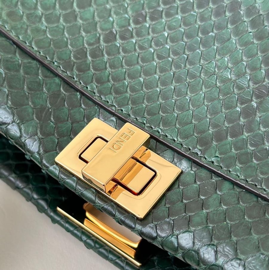 Fendi Peekaboo ISeeU Petite Bag, Python