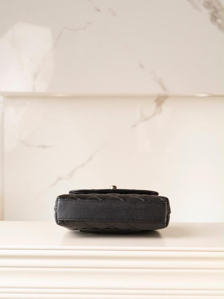 Nano Coco Handle Bag in Black Caviar