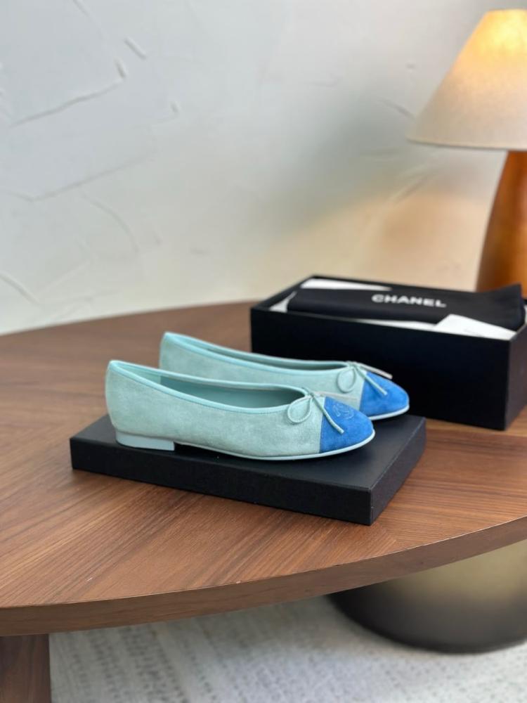 Chanel Suede Ballet Flats
