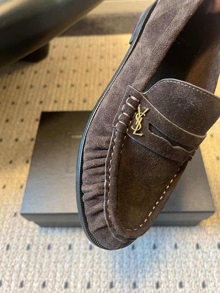 Le Loafer Cassandre suede penny loafers