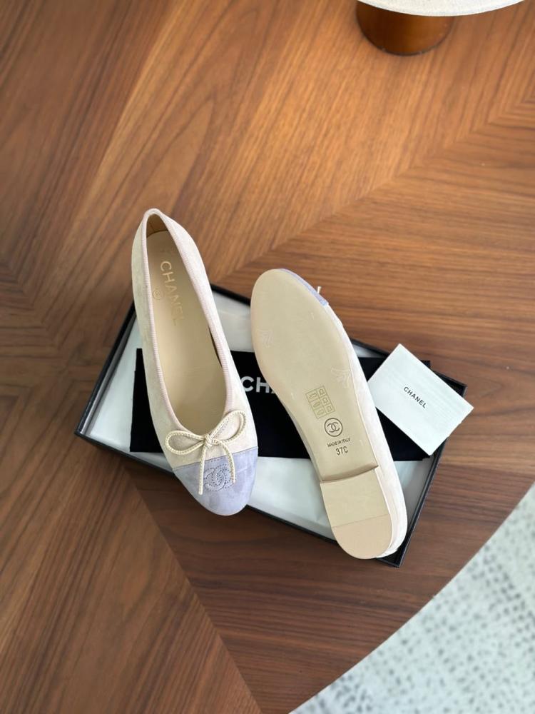 Chanel Suede Ballet Flats