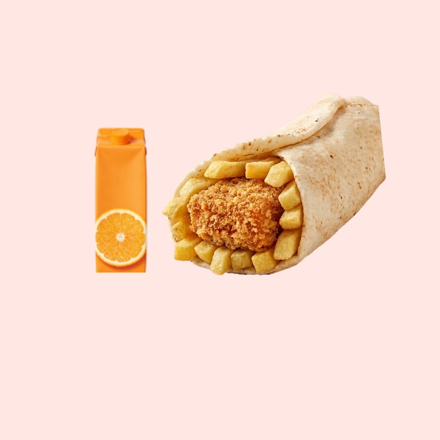سندوتش مسحب + عصير