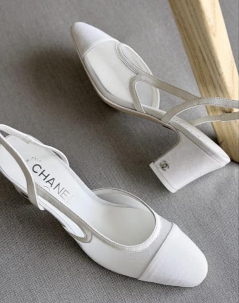 Slingback shoe with heel from Chanel available in several colors
