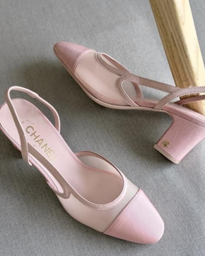Slingback shoe with heel from Chanel available in several colors