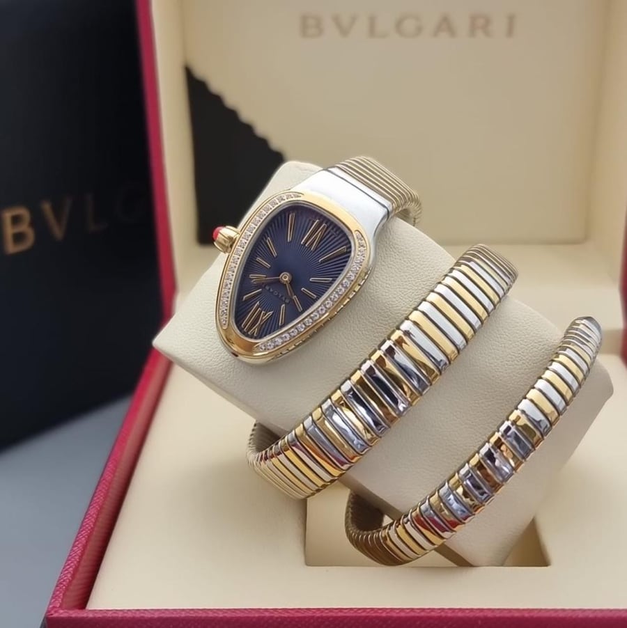 Bulgari Women's Crystal Watch - ساعة بولغاري نسائي كريستال