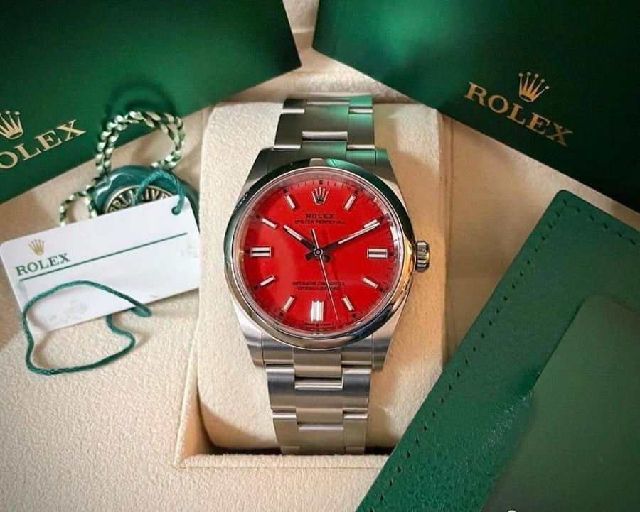 Rolex Oyster Perpetual Green Dial - ساعه رولكس اويستر بربتشوال مينا اخضر