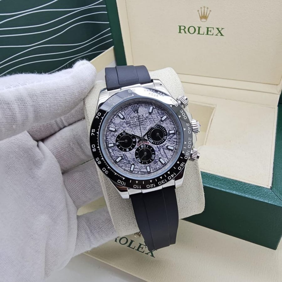 ROLEX Daytona Leather Strap Watch - ساعة رولكس دايتونا جلد فاخر