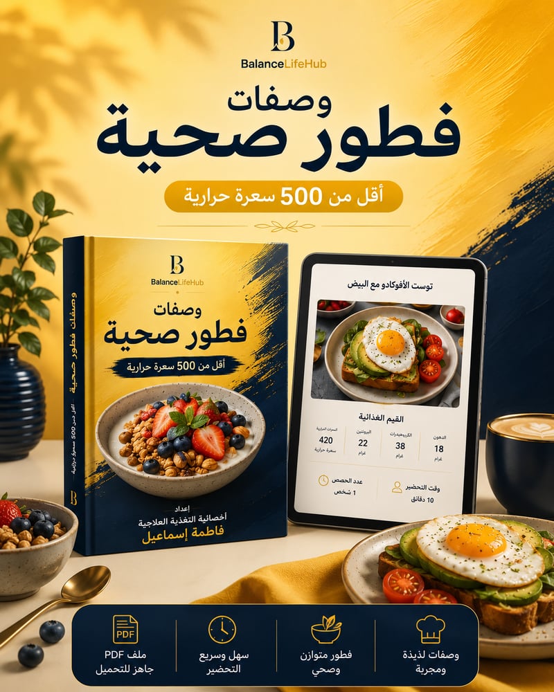 وجبات فطور صحية محسوبة السعرات أقل من 500 سعرة حرارية
