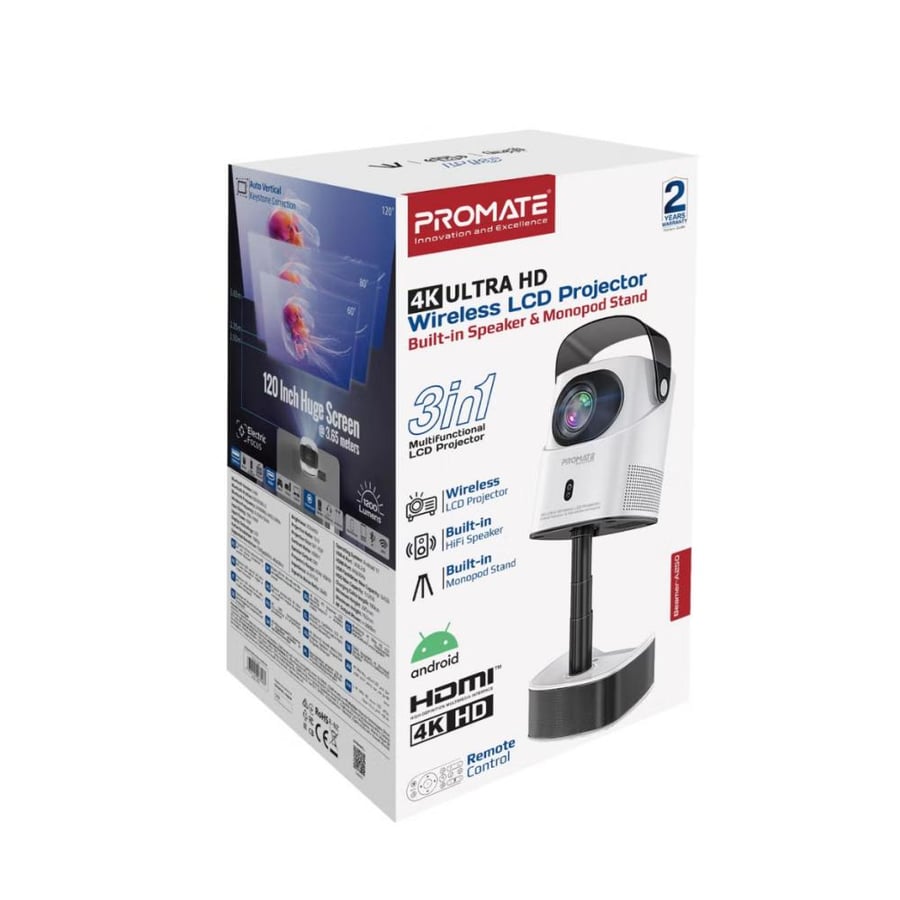 Promit DLP projector device 4K Ultra HD