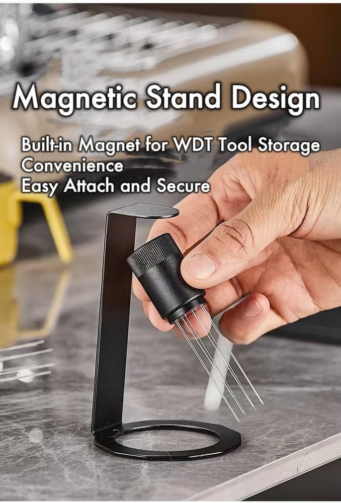 WDT Coffee Stirrer Espresso Distribution Tool with Magnetic Holder Stand Stainless Steel