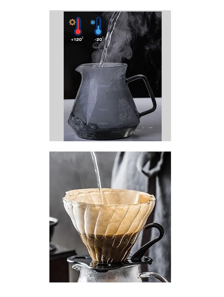 طقم قهوة V60 بالتقطير 14 قطعة مع إبريق وقطارة وغلاية ومطحنة وميزان وكوب