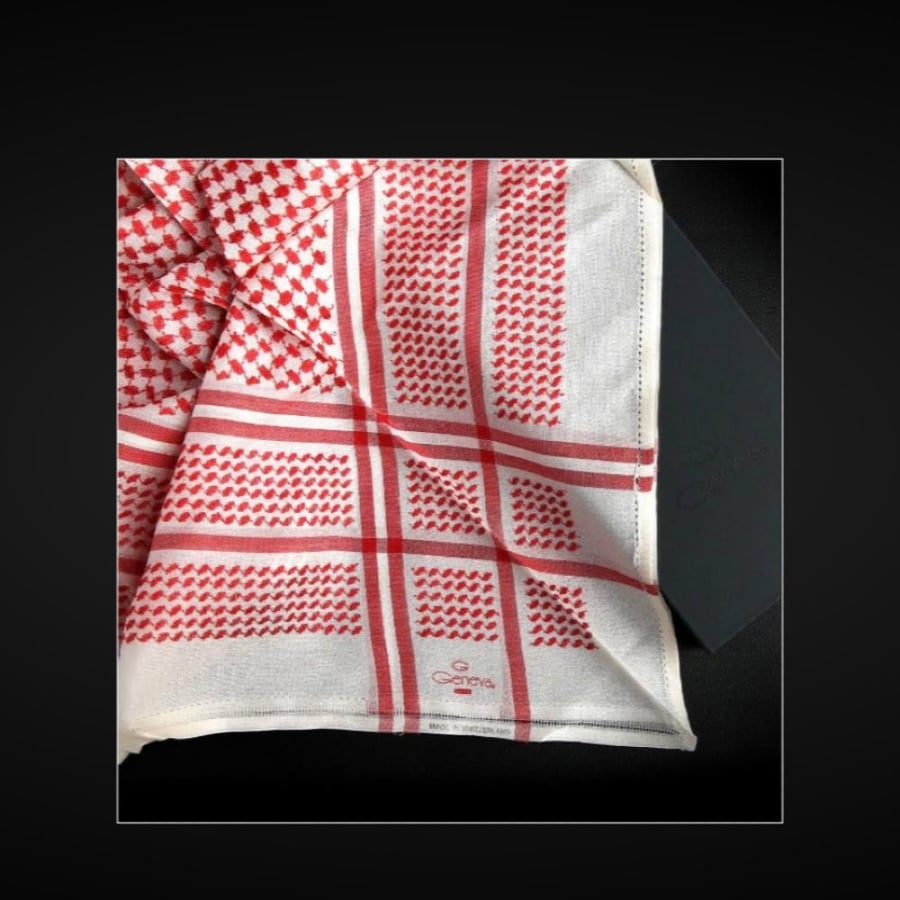 شماغ جنيفا مكس ( احمر × بيج )