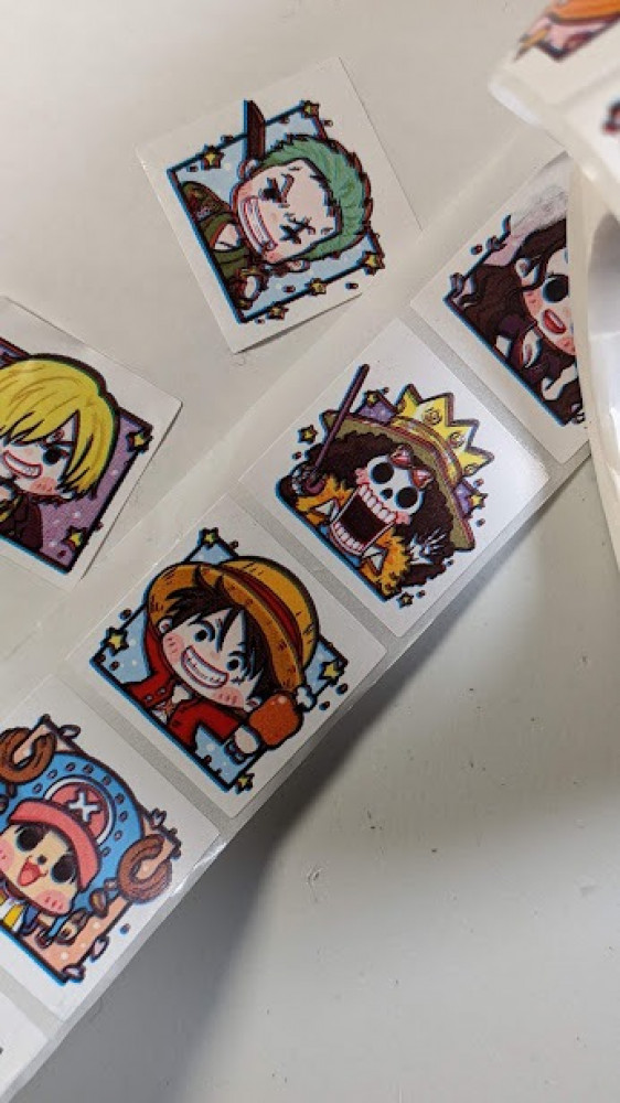 One Piece character sticker roll