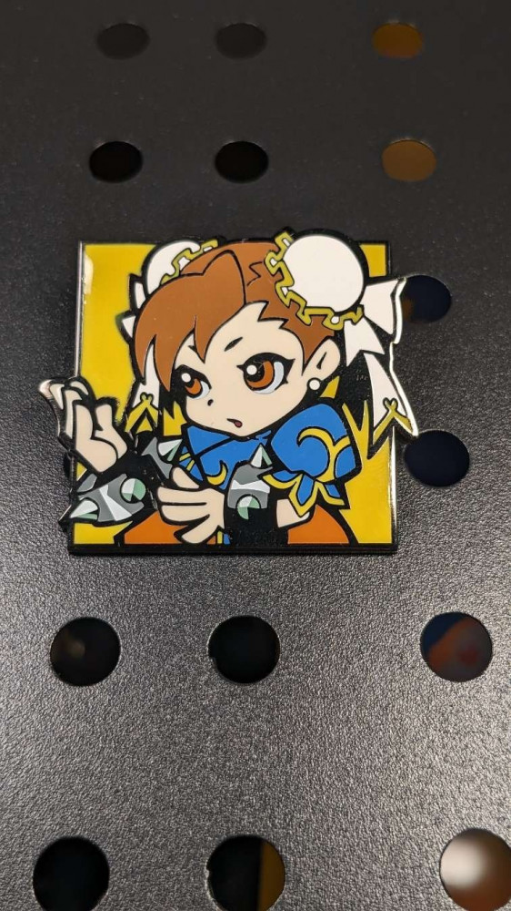 Chun Li brooch from Street Fighter.