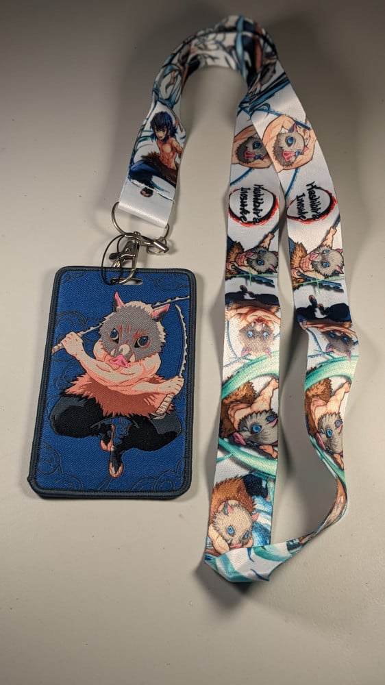 Inosuke Hashibira card holder from Demon Slayer.