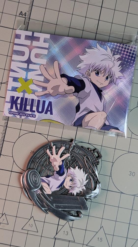 Metal medal for Killua character from Hunter x Hunter.