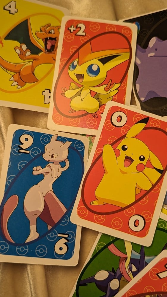 UNO playing cards Pokémon.