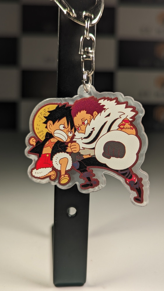 Attack on Titan medal and Luffy acrylic One Piece
