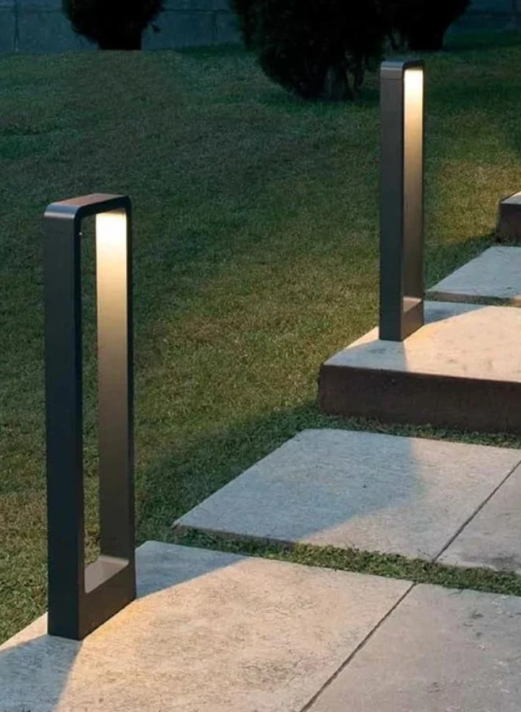 Garden lighting column, rectangular, 60 cm, modern, 6W