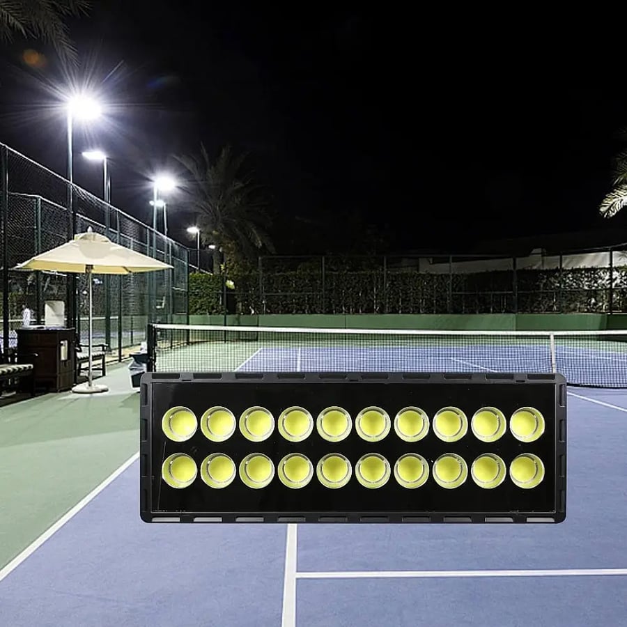 External flashlight, light color white, rectangular, 16 lenses, 400 watts