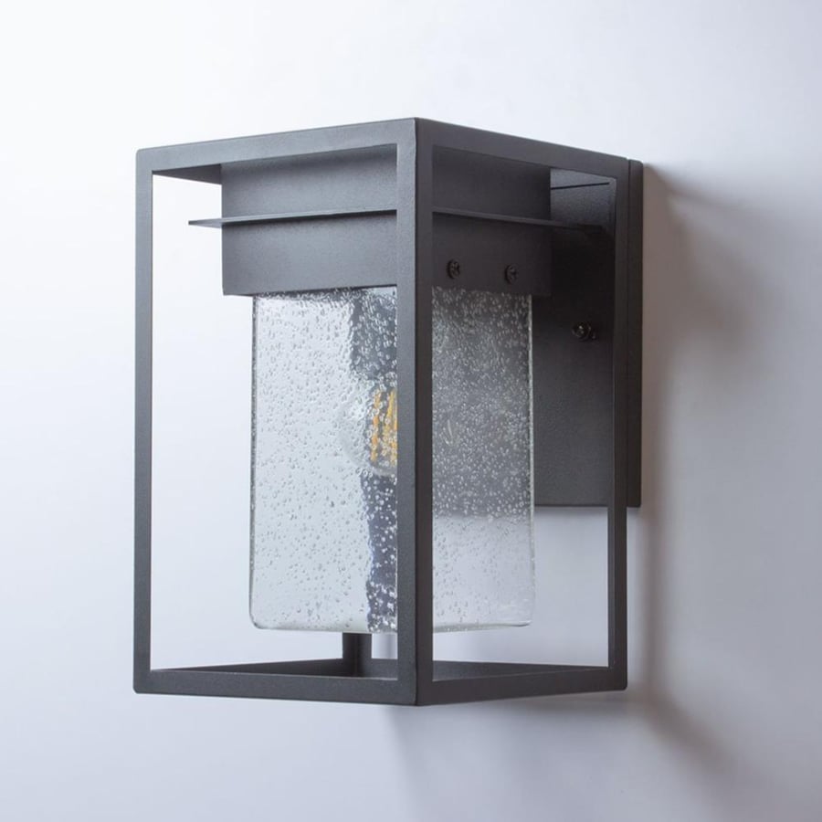 Wall lighting lantern outdoor with square design, dotted glass, modern