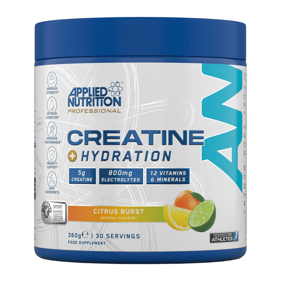 كرياتين وهيدريشن ابلايد نيوترشن طاقة وترطيب بنكهة الحمضيات Applied Nutrition Creatine + Hydration - 360 جرام
