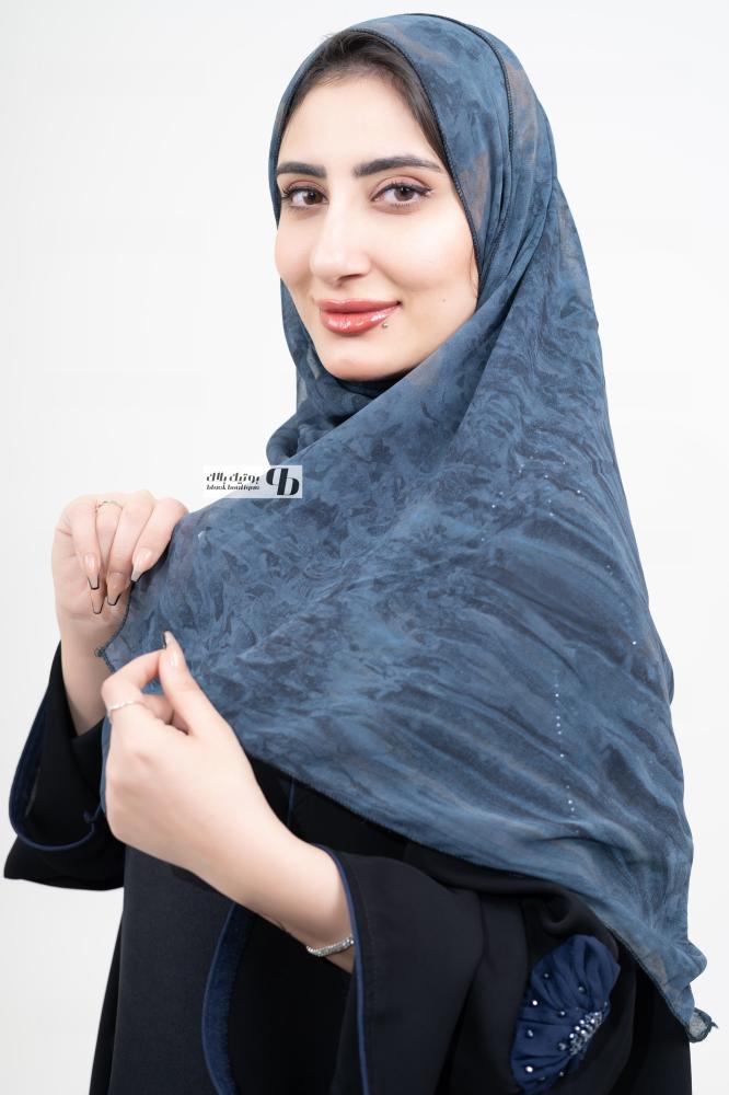 طرحة شيفون مشجر BB304
