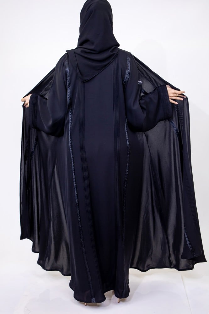عباية نص كلوش انترنت مع كسرات اسود من الامام BB191