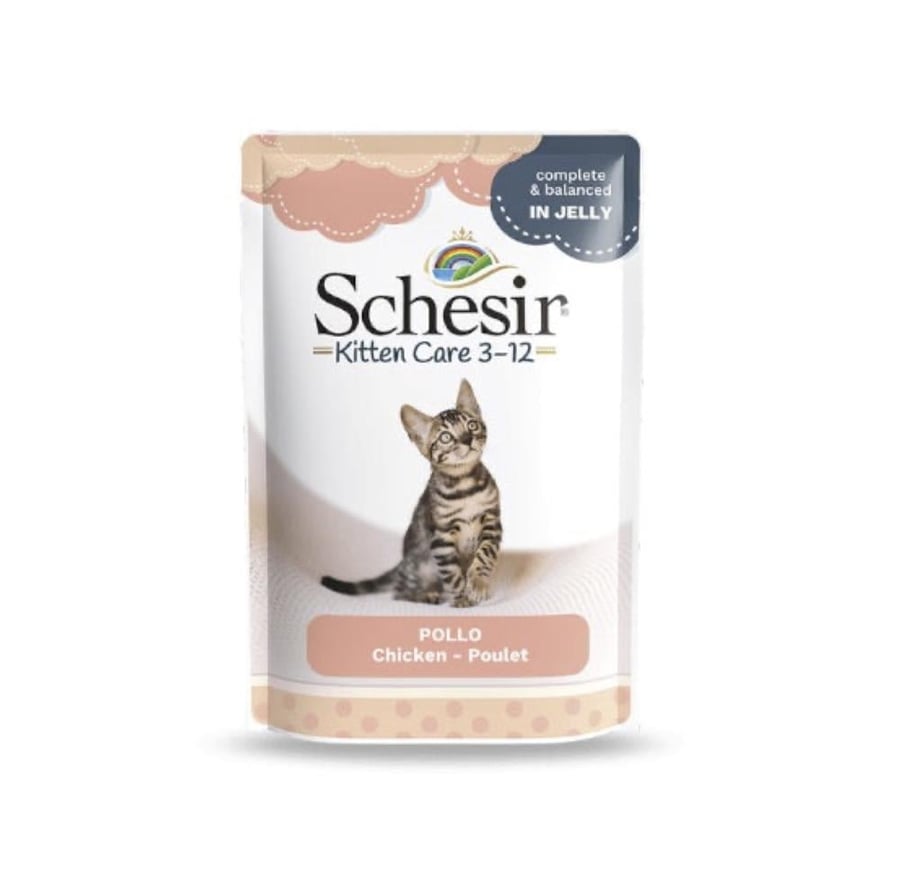 شيزر طعام رطب للقطط الصغيرة بنكهة الدجاج في الجيلي 85غ