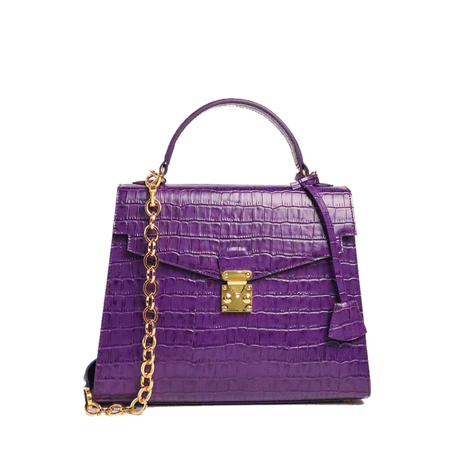 Mélange Size 30 in Violet Croc Effect