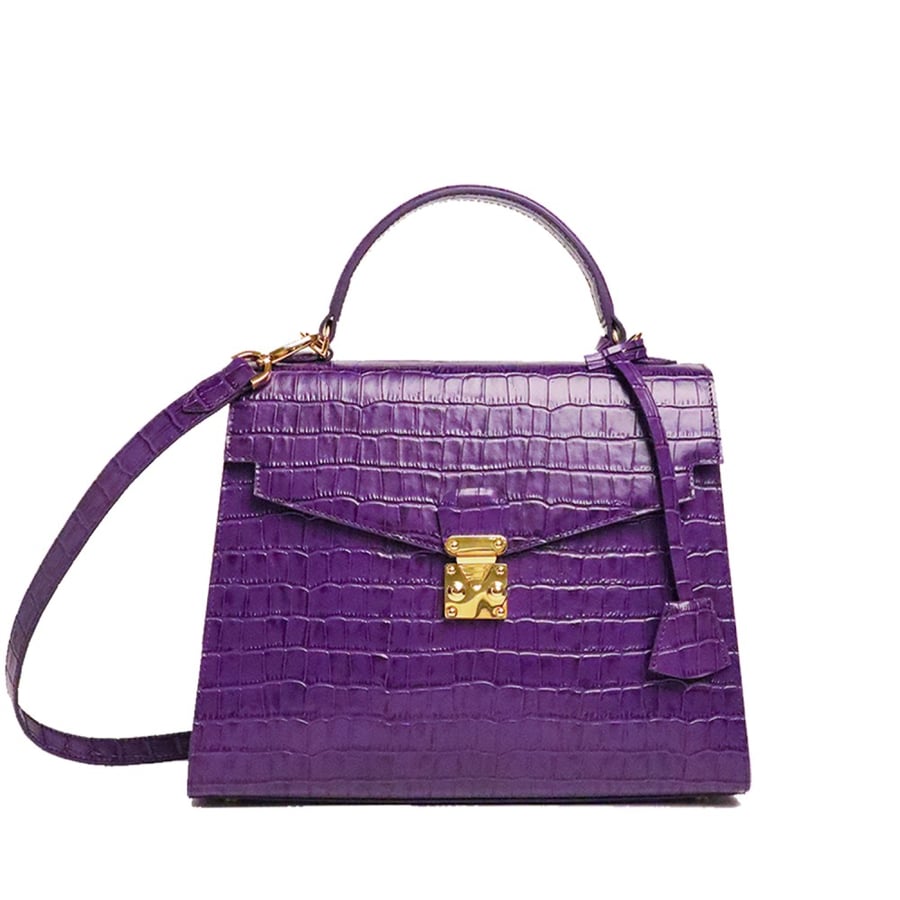Mélange Size 30 in Violet Croc Effect